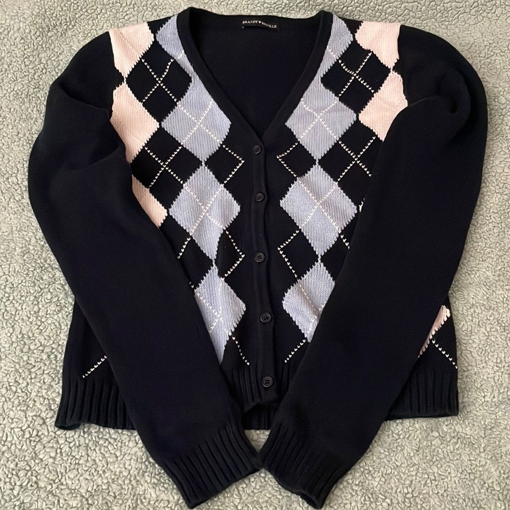 Brandy Melville Blue Elizabeth Argyle Cardigan